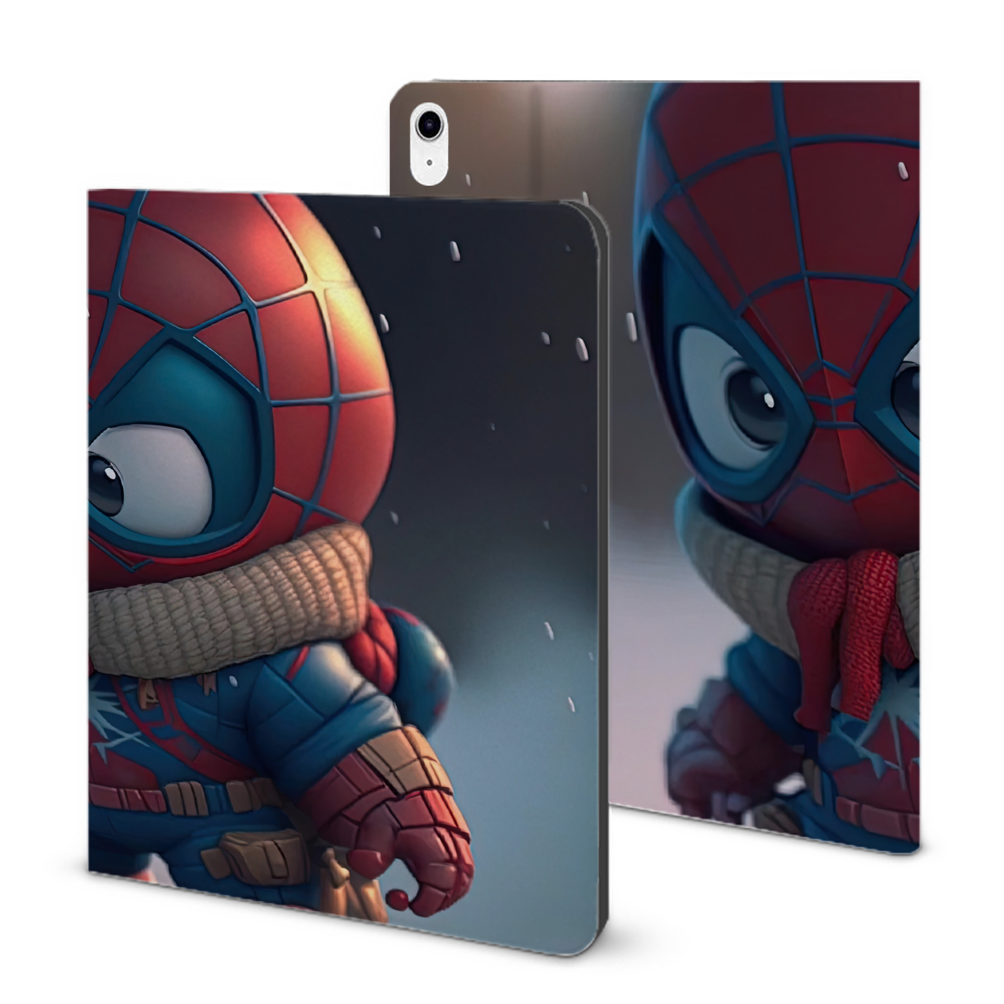 （画像用） Spider Man スパイダーマン IPad ケース ブック型 PUレザー TPU 耐衝撃 軽量 薄型 ペン収納なし 全面保護 IPad 各モデル対応
